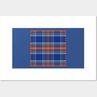 Blue Pattern Scottish tartan Posters and Art